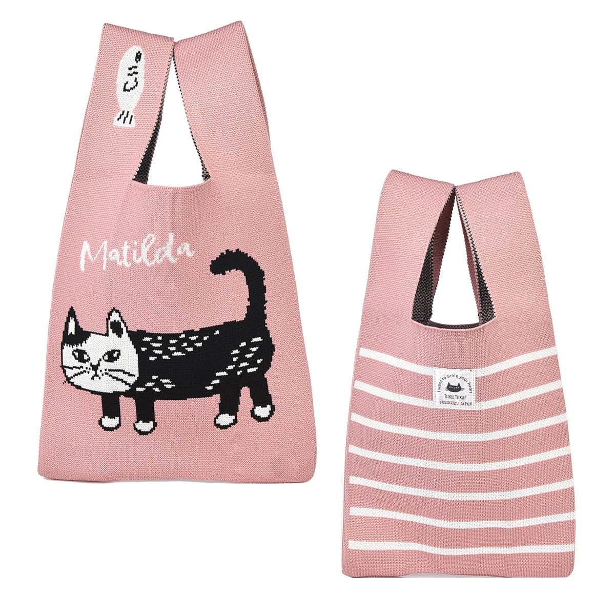 

Knit tote bag Matilda pattern [Kusuguru] 24-7080 (#2/PK (pink))
