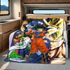 1pz Coperta in Flanella con Stampa Son Goku, Alta Qualità per Tutte le Stagioni, Decorazione per la Casa, Calore e Comfort, Perfetta per Regali di Natale