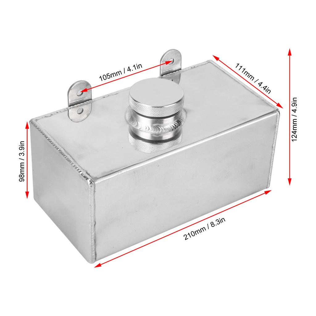 Aluminium Windscreen Washer Bottle Aluminium Windscreen Washer Bottle 2L Polished Intercooler Spray Tank Universal Car Parts