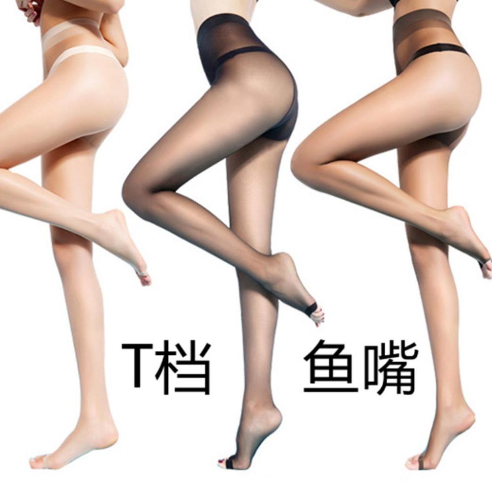 

T Crotch Summer Sexy Open-toed Core Silk Fish Mouth Open-toe Ultra-thin Extra-file Pantyhose, Women s Stockings Wholesale One Size чёрный