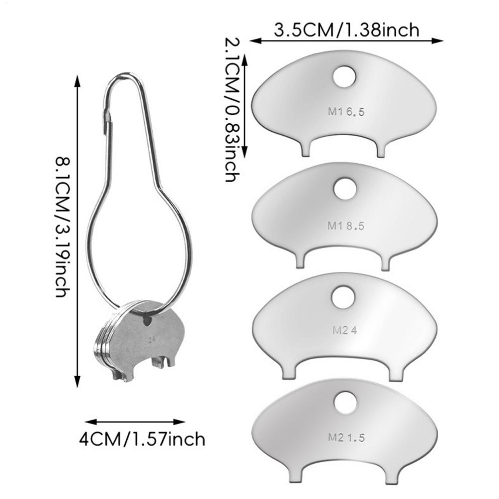 

4pcs Sink Faucet Aerator Key M16.5/18.5, M21.5, M24 Replacement Aerator Wrench For Threaded Faucet Removal Tool Accessories серебряный