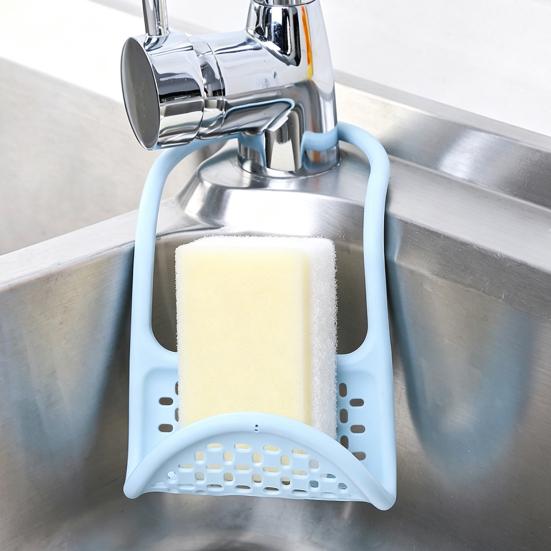 Soap Bar Holder Sink Hanging Sponge Holder, Foldable Rust Proof Storage Rack, Drain Shelf Space Saving Organizer for Sponges Scrub Brushes And Brush