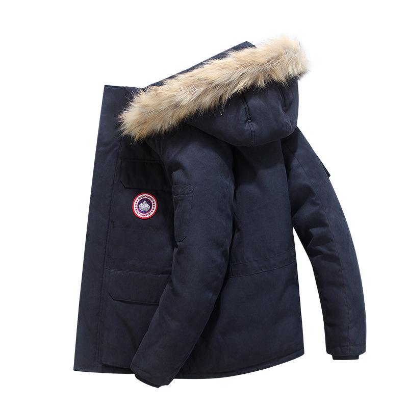 Зимнее мужское пальто большого размера с хлопковой подкладкой — фото 7