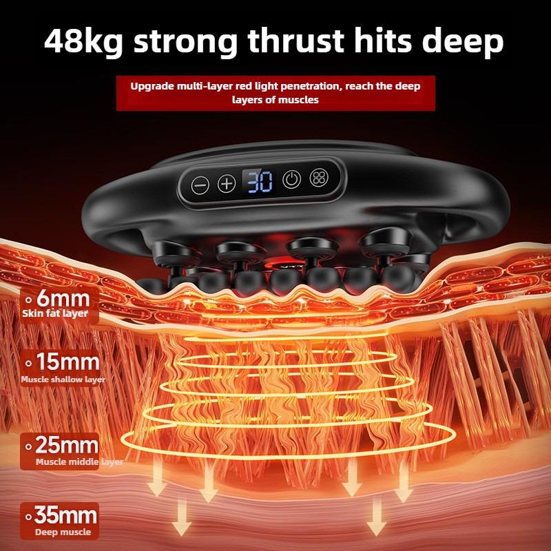 32 Massage Heads Massage Gun Deep Tissue Muscle Professional High Quality Wireless Frequency Vibration Red Light Masajeador
