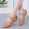 Women Sandals New Spring Summer Flat Hollow Out Ladies Shoes Buckle Solid Color Women's Sandals Beach Shoes