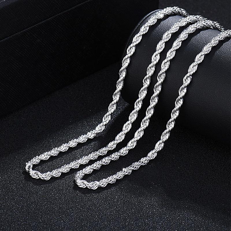 Accessories Men's Single Chain Korean Edition Trend Jewelry Flash Twist Rope Twist Necklace