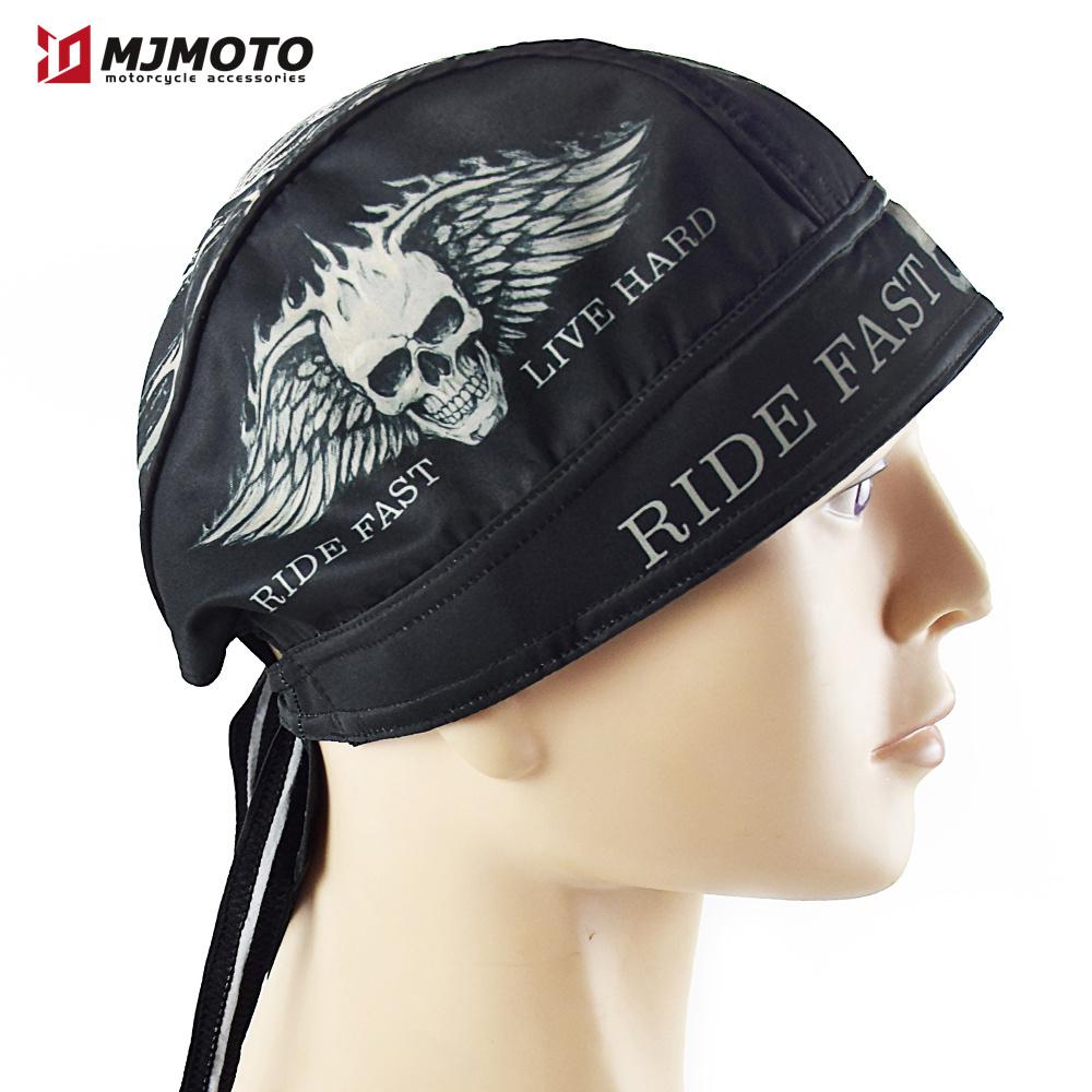 Letnie oddychające czapki motocyklowe Kapelusz piracki Kask motocyklowy Cafe Racer Retro Chusta na głowę Liner kasku rowerowego Szybkoschnące czapki typu beanie Bandana