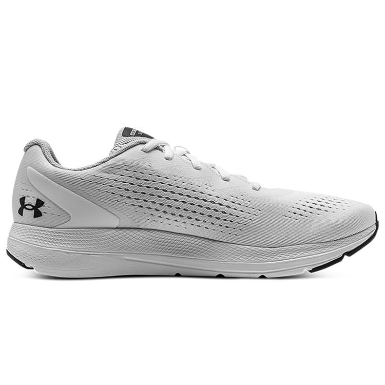 Under Armour Charged Low-Top Running Shoes Comfortable Women Sneaker White Gray 3024141-104