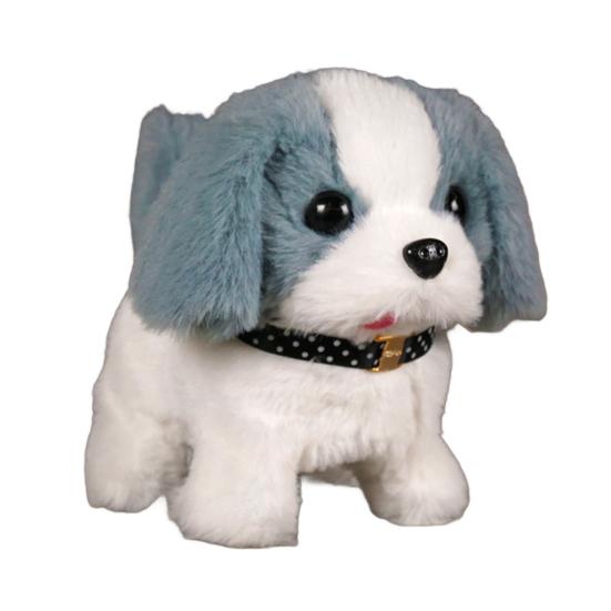 Kids Electric Plush Dog Toy Walking Barking Tail Wagging Interactive Puppy Plushie Toy Toddlers Boys Girls Educational Simulation Animal Toy