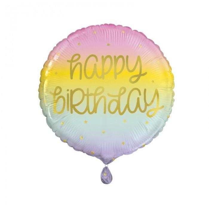 Unique Party Rainbow Happy Birthday Foil Balloon