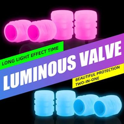 8PCS Luminosa Tampa Da Válvula Do Pneu Do Carro Fluorescente Noite Coberta Motocicleta Caminhão Universal Tubo Pneu Bicicleta Tampa Da Válvula