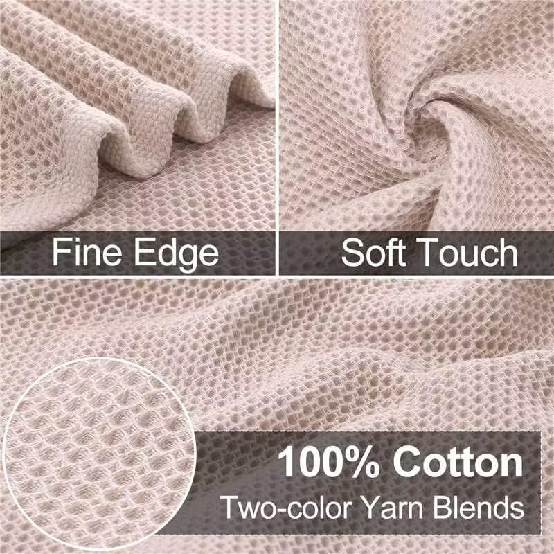 100% Cotton Towel Soft Absorbent Dishcloth Kitchen Dish Rags Honeycomb Breathable Face Wash Towel Household Cleaning Wash Cloth