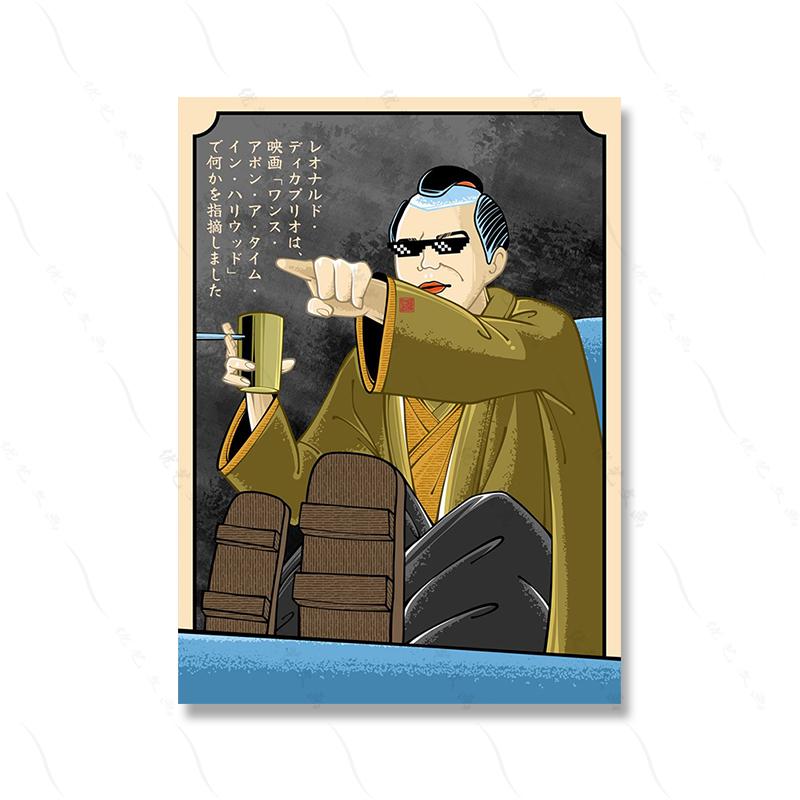 Kreskówkowa Figurka Głowa Rzeźba Rysunek Olejny Sztuka Plakat Druk Japonia Wojownik Zabawny Obraz na Płótnie Pokój Dom Ściana Dekoracja Fani Koszykówki