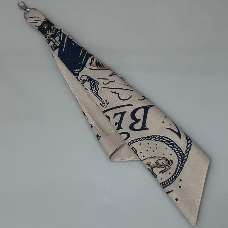 Khakifarbener quadratischer Schal aus reiner Baumwolle im amerikanischen Retro-Vintage-Stil – Herren-Hip-Hop-Kopftuch/Gesichtstuch