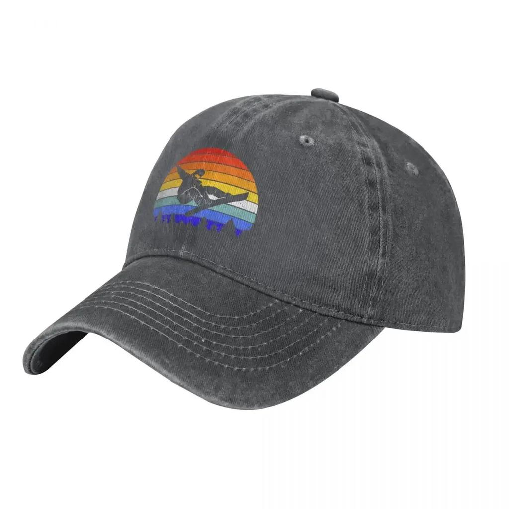 Vintage Retro Snowboarder Sunset Snowboard I Baseball Cap western Hat Anime Big Size Hat Golf Wear Ladies Unisexs