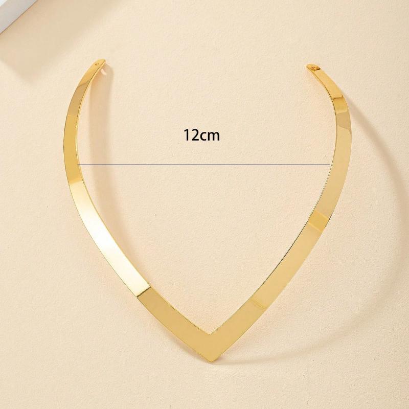 1pc Asymmetrical Geometric & Vintage & Exaggerated & Personalized & Fashionable & High-End Collar Necklace, European And American Style
