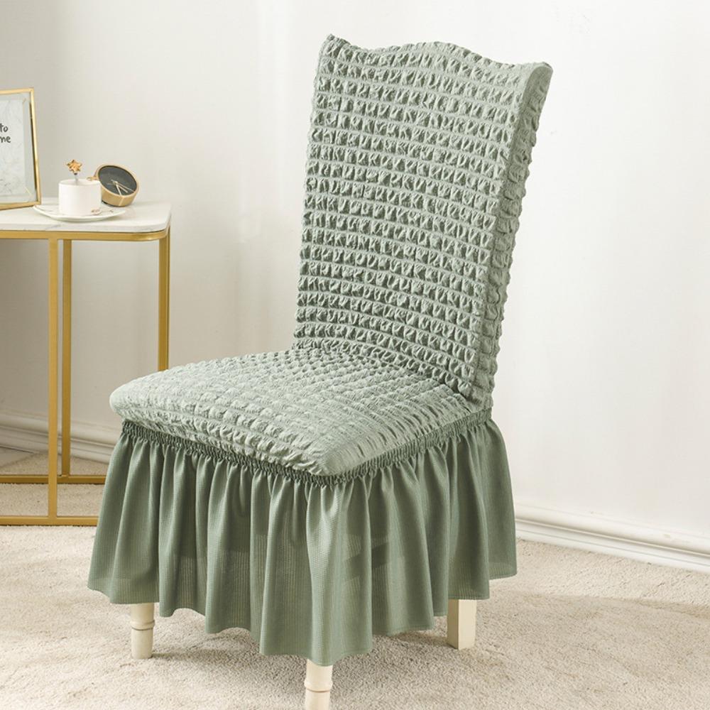 3D Bubble Lace Chair Cover Universal Stretchable Full Coverage Dining Chair Slipcover