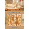 Rattan Woven Flower Pots Plant Basket Grass Planter with Wood Stand Indoor Outdoor Garden Storage Container Home Decors