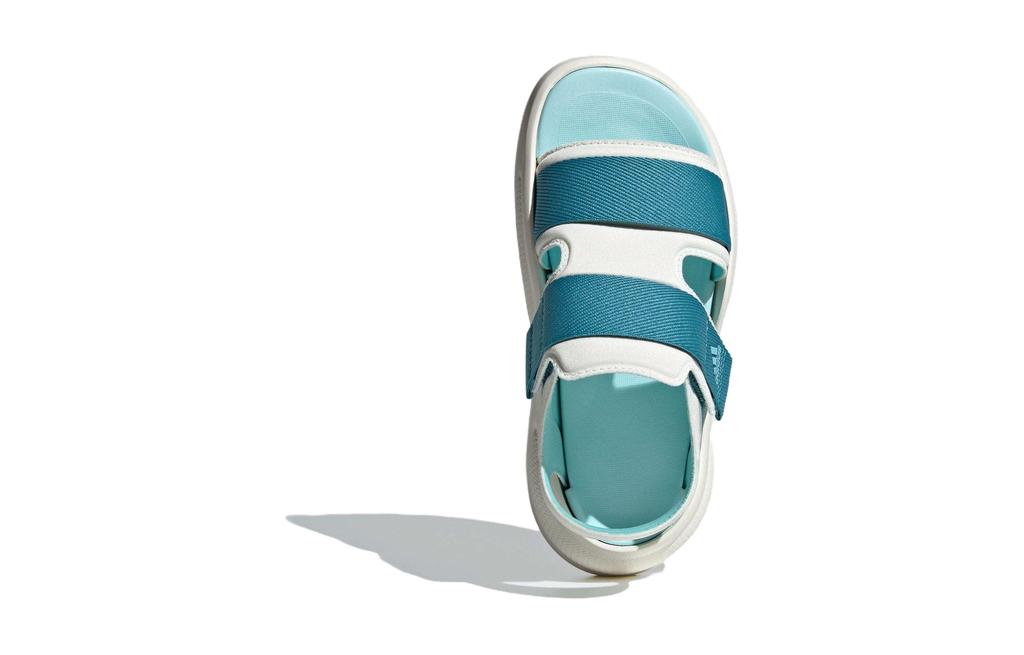 adidas Mehana Cushioning Abrasion Resistant Cushioning, Wear Resistant Children's Sandals White Green Kids' ID7912