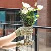 Floral Gardening Gloves Puncture-Resistant Protective Gloves Floral Pattern Waterproof Anti-Slip Gloves Gift for Women Home Gardeners