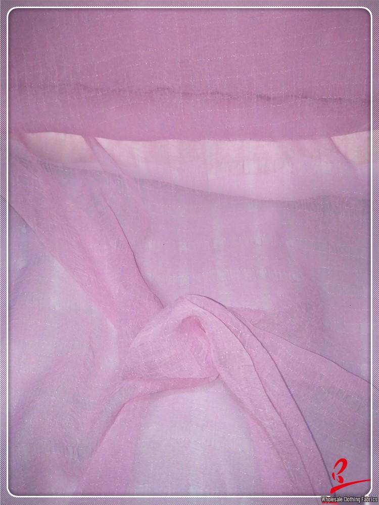 Super Sheer Silver Sequin Silk Gingham Chiffon Brocade Fabric for Dance Costumes