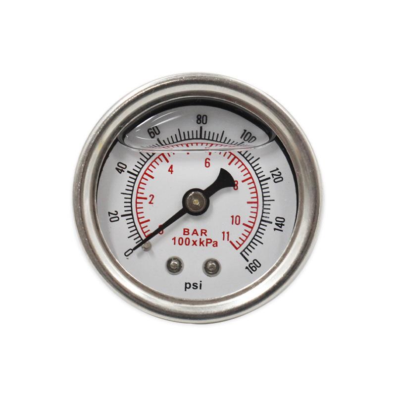 Oil Press Gauge for Auto Liquid Liquid 0-160 Psi 1/8 NPT Tester Monitoring System Fuel Pressure Gauge Meter Universal