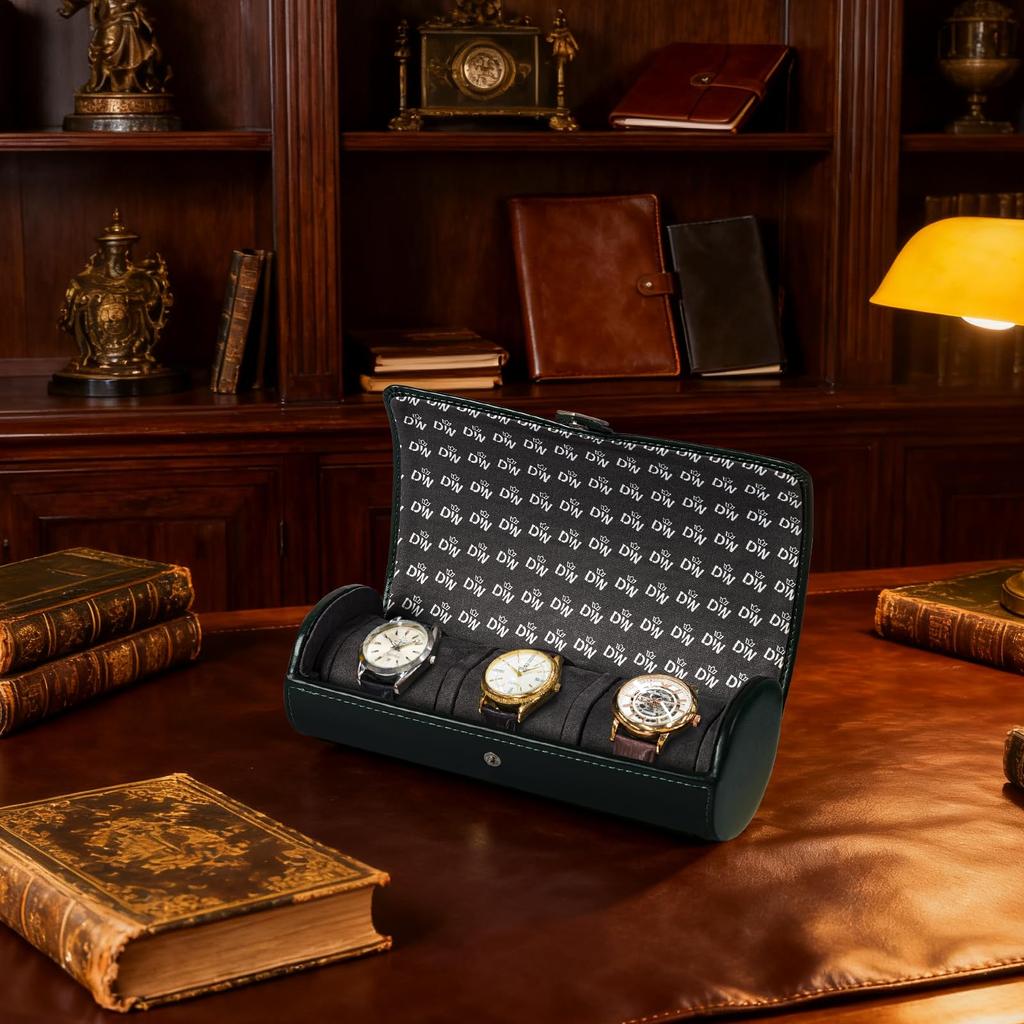 DUKWIN Watch Watch PU Leather Watch Storage Case for Genuine Leather Watch Luxury Watch Portable Watch Travel Storage Portable Case, 1-Piece Roll,