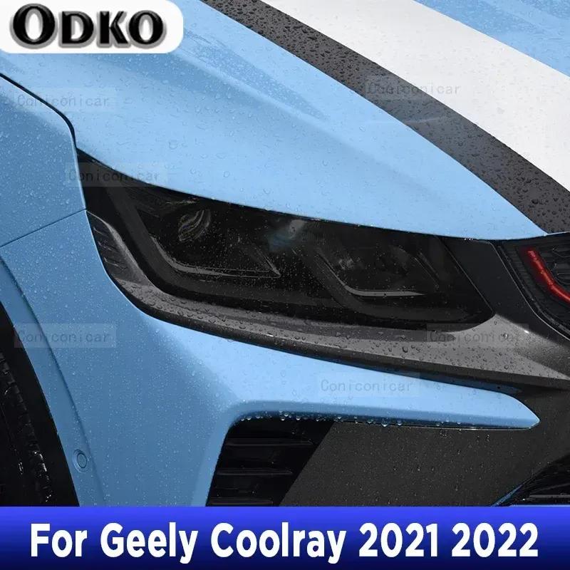 2 Pcs For Geely Coolray Escape SX11 Car Headlight Tint Black Protective Film Protection Transparent TPU Sticker Accessories