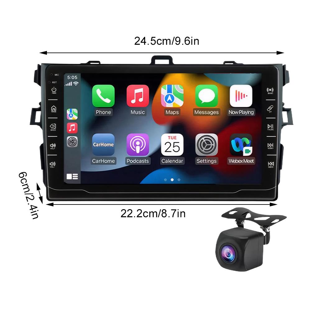 9 polegadas Android 13 Rádio de carro Multimídia Video Player para Toyota Corolla 2009-2013 Estéreo Carplay Autoradio Navegação GPS DSP