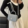 Starry Diamond Chain Texture Crossbody Bags Women Fashion Shiny Star Small Square Hand-held Shoulder Bag Lady Commuting Handbags