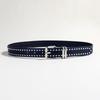 Adjustable Women's Rivet Belt PU Leather Decorative Jeans Belt New Buckle Belt  for Skirt