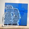 2D Flat Acrylic Father's Day Gift, Suitable for Dad Decoration, Indoor and Outdoor Decoration - No Need for Batteries/electricity, Free Day Decoration