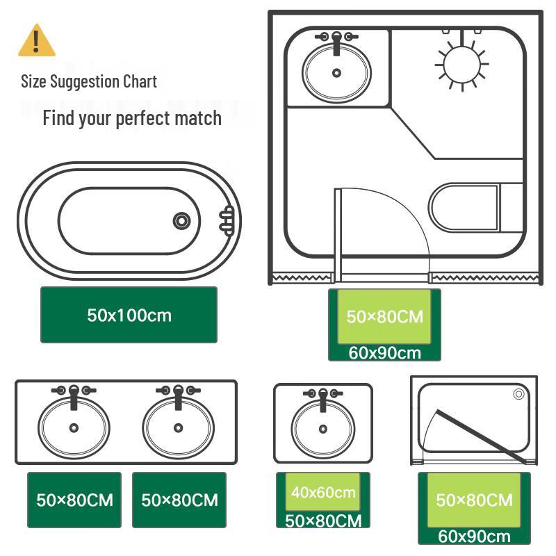 Dajiang Absorbent Bathroom Floor Mat