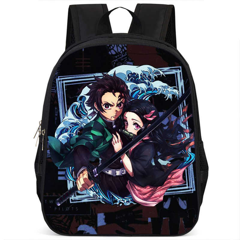 Japan cartoon comics Demon Slayer Pillar Training Arc Student Large Capacity School Style Backpack 7545