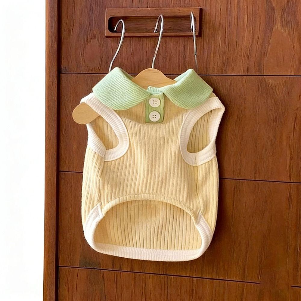 Cute Breathable Dog Shirt Solid Color Soft Dog Clothes Cooling Cotton Pet Costumes Cats