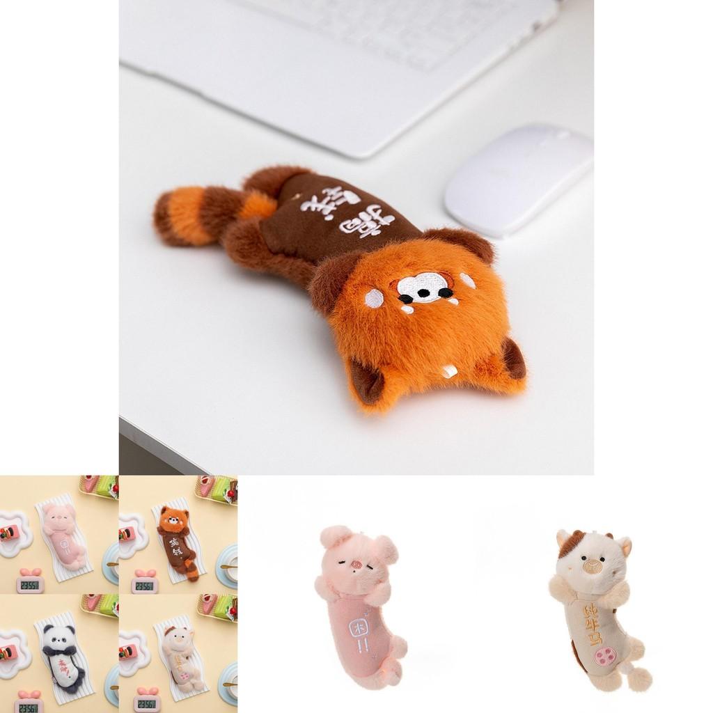 Cartoon Animal Wrist Cushion With Soft Short Plush For Kid Home Desk Use