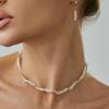 Double Layered Wrapped Necklace For Women Boho Geometric Transparent Crystal Chain Jewelry Valentine's Gift N521