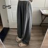 Winter Pajama Pants Thick Plush Elastic Waist Loose Keep Warm Wide Leg Design Women Homewear Trousers Solid Color Lounge Bottoms