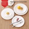 Dairui'en White Ceramic Round Dinner Plates