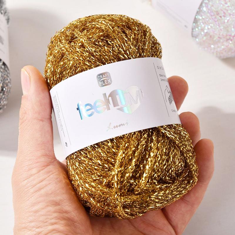 50M/Roll Gold and Silver Wire Christmas Decoration 50M High-end 2.5MM DIY Hook Bag Handmade Hollow Core Thread Silver Wire
