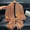New Spring Emulated Silk Fashion Versatile Scarf Long Shawl for Women Love Simple Versatile Scarf for Women Tiansi Cotton