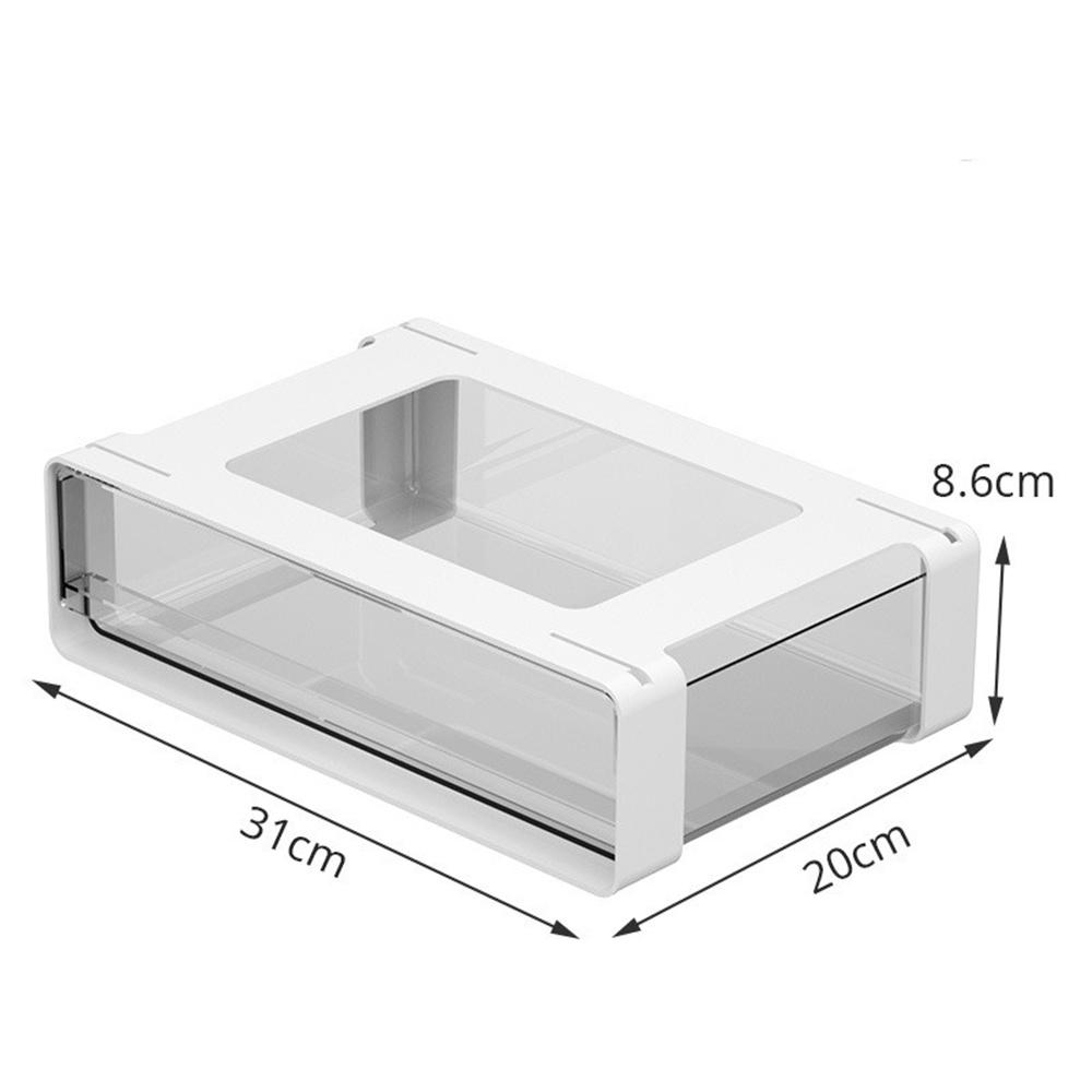 

Drawer Organizer Non-Punching Storage Box Desk Organizer Hidden Hanging Storage Case For Dormitory Essential Student Gear