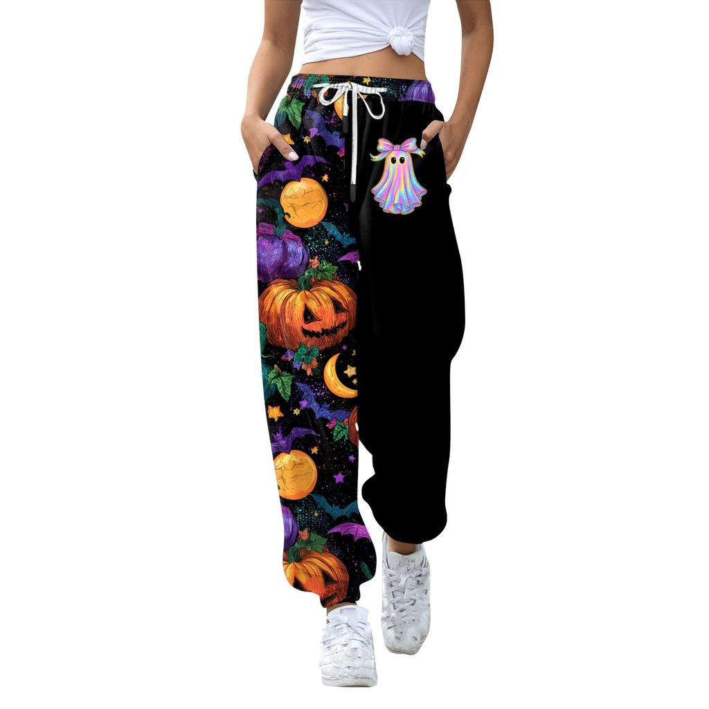 Lässige Jogginghose für Damen mit Halloween-Print