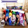 3pcs Custom Name Cartoon Kuroko's Basketball Bedding Set Duvet Cover Closure Includes 1 Duvet Cover & 2 Pillowcases for All Seasons Bedroom Decor