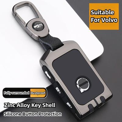 Car Zinc Alloy Key Case Holder Cover Shell for Volvo XC40 XC60 S90 XC90 V90 2017 2018 T5 T6 T8 Fob Smart Key Protection Bag