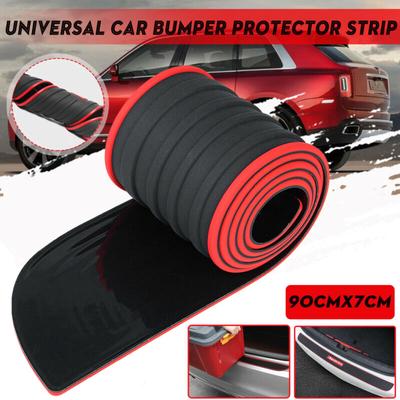 90cm Universal Car Rear Trunk Sill Bumper Guard Protector Rubber Pad Cover Strip Trunk Floor Anti Collision Scratch Trim