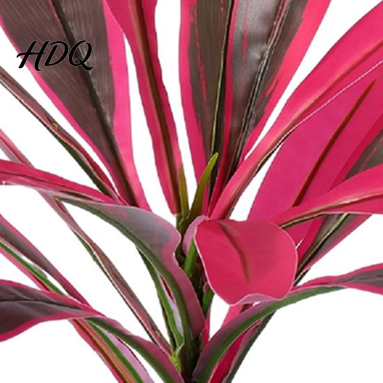 Vibrant Artificial Ferns Large Realistic Fern Dragon's Blood Tree Plants with Pink/Purple Leaves Outdoor Fake UV Resistant for Garden Patio