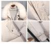 Women's Short Down Jacket with Large Fur Collar, 2024 Petite Slimming Style, Clearance Sale