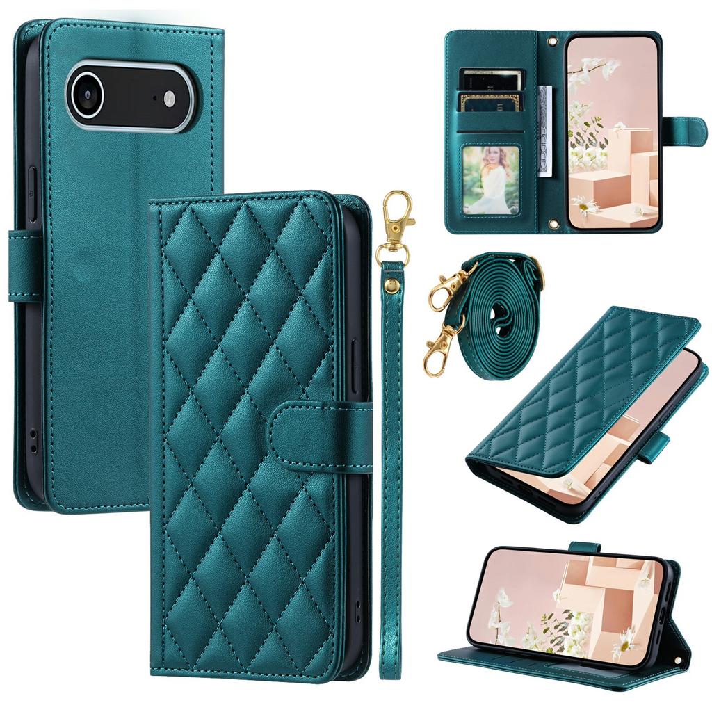 For iPhone 17 Air Case Wallet Rhombus Grid PU Leather Phone Cover