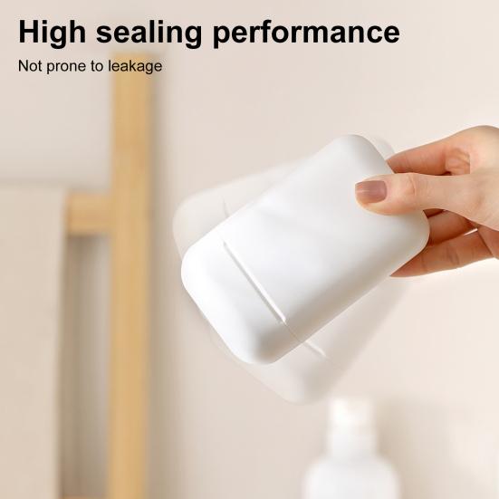 Soap Bar Holder Dish Container Leak-proof Universal Fit Detachable Portable Travel Size Soap Case with Lid